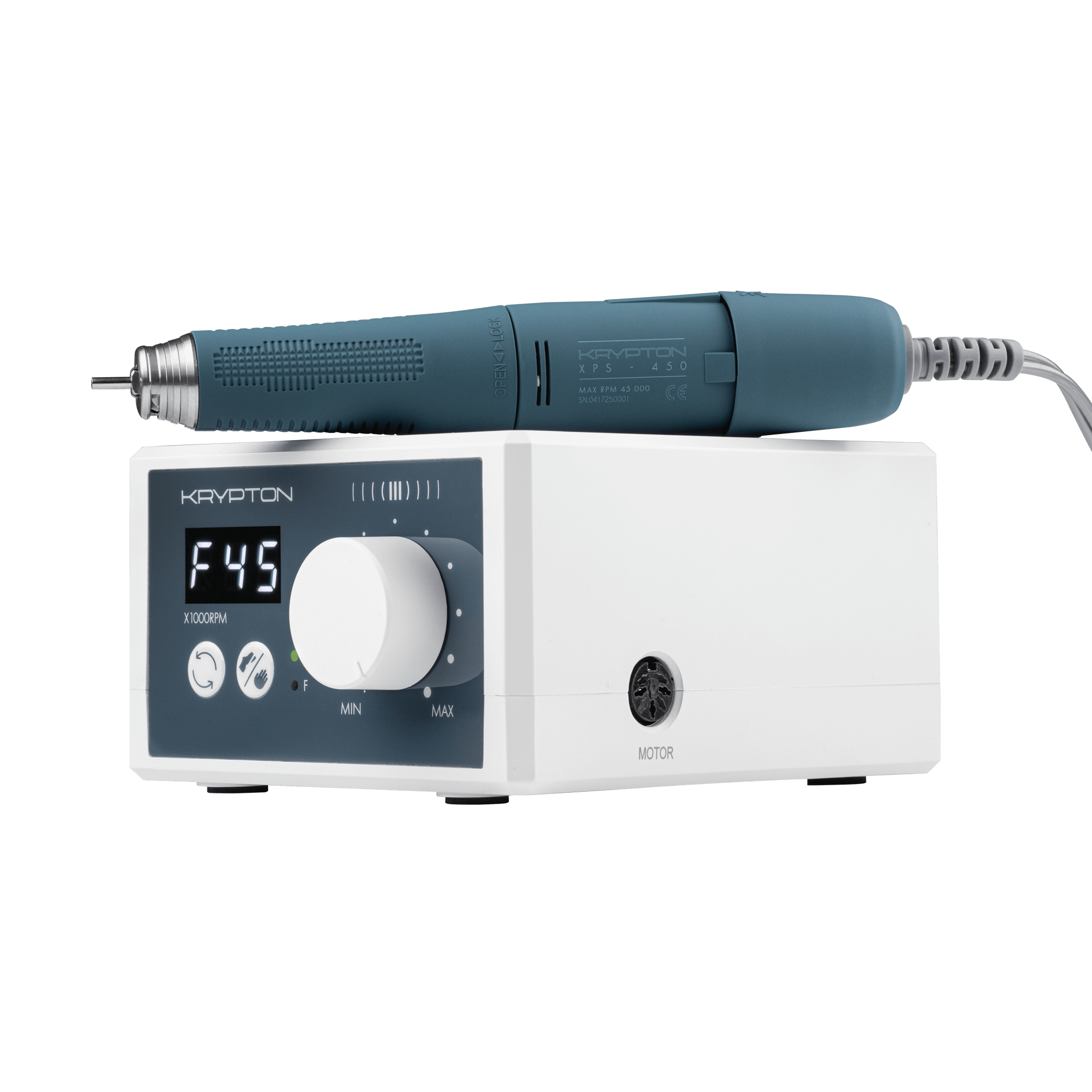 KRYPTON III XPS-450 Professional Nail Drill – 100W and 45,000 RPM for Pedicure and Manicure